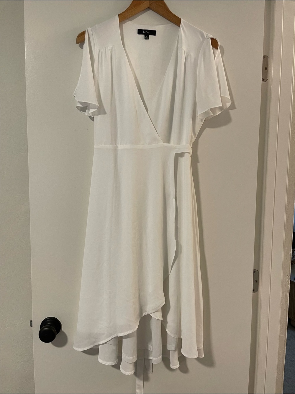 Lulu's white Wrap High-Low Dress